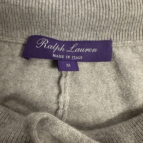 Ralph Lauren Purple Label Collection Women’s Cashmere Jogger Pants Gray Italy M - Picture 13 of 15